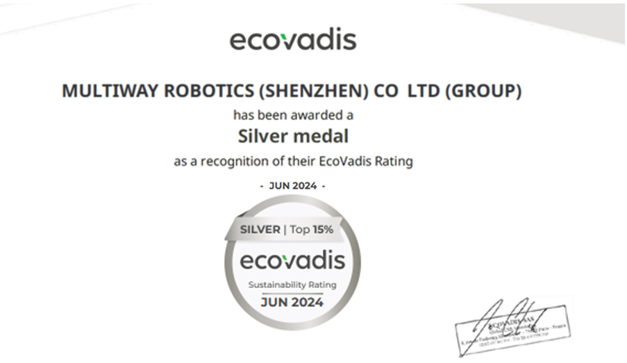 被EcoVadis授予可持续开展银牌