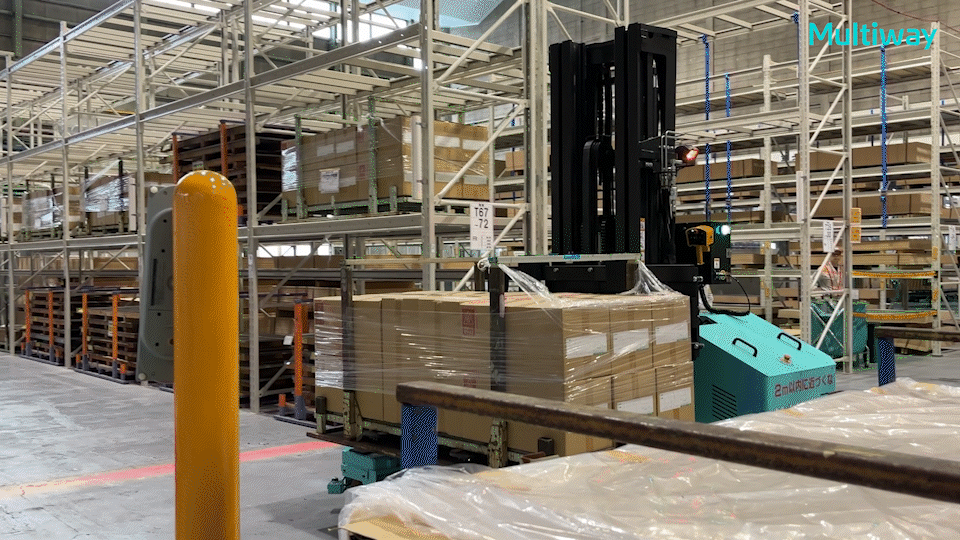 南宫NG28生物机器人全向侧叉式智能无人叉车案例动图